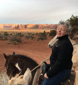 The author on horseback today, in Monument Valley, Navajoland