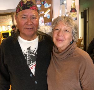 The author and Navajo artist Ed Singer