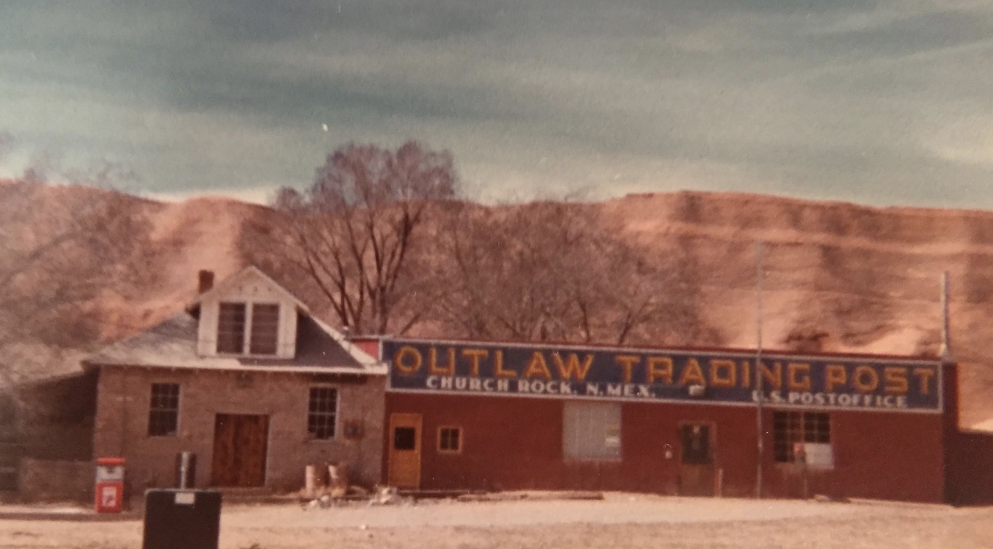 The Outlaw Trading Post in Church Rock, New Mexico, mid-1970s